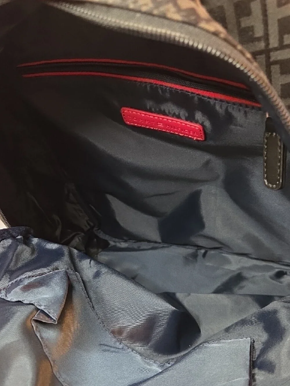 Black Women's Backpack - Designer Monogram Style